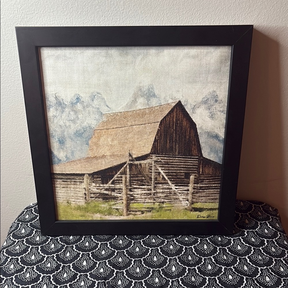 Framed Barn Landscape Art